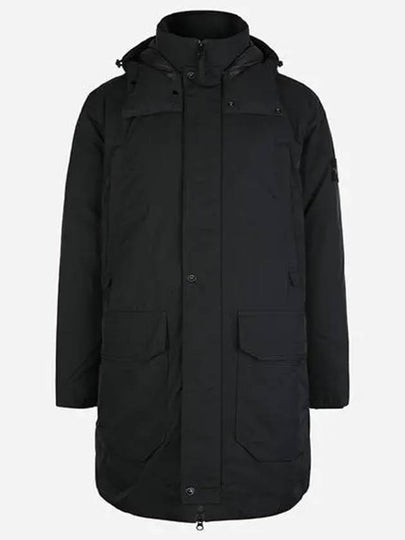 Polyester Micro Twill Long Down Parka Black - STONE ISLAND - BALAAN 2