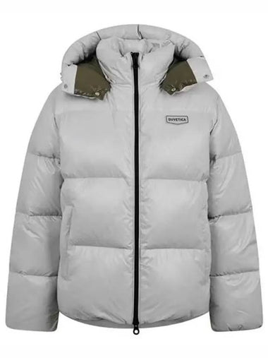 TIFO hooded down jacket gray - DUVETICA - BALAAN 1