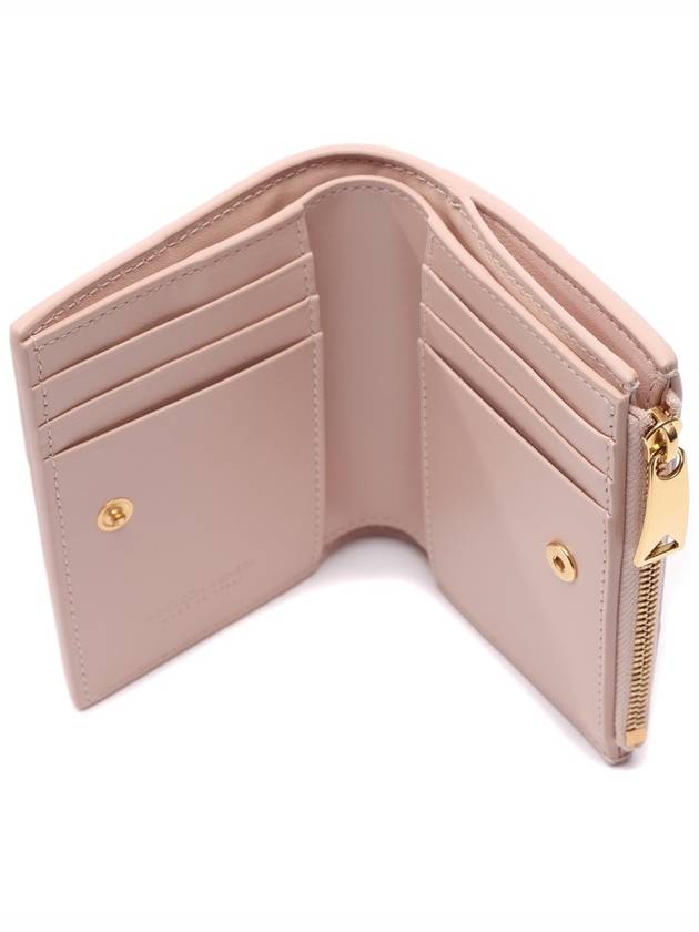 Cassette Zipper Bifold Half Wallet Light Pink - BOTTEGA VENETA - BALAAN 7