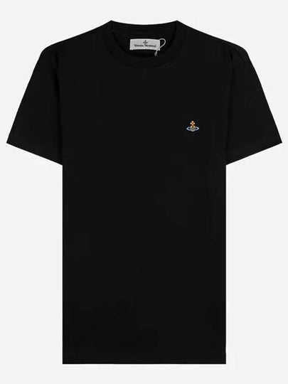 ORB Logo Cotton Short Sleeve T-Shirt Black - VIVIENNE WESTWOOD - BALAAN 2