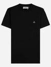 ORB Logo Cotton Short Sleeve T-Shirt Black - VIVIENNE WESTWOOD - BALAAN 2