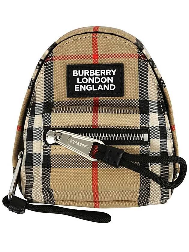 Vintage Check Backpack Charm Beige - BURBERRY - BALAAN 3