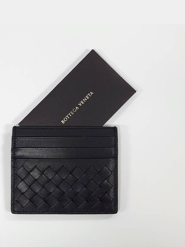 Intrecciato Weaving Card Wallet Black - BOTTEGA VENETA - BALAAN 5