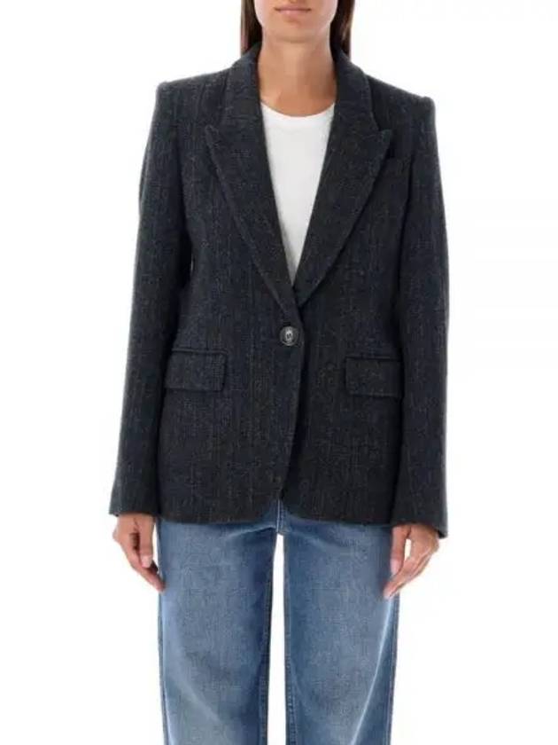 Kerstin Single Breasted Virgin Wool Blazer Jacket Black - ISABEL MARANT - BALAAN 2