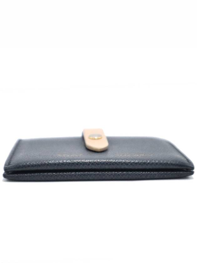 Celine 10A573A15 07DN Dark Navy Color Grain Calfskin Accordion Strap Card Wallet - CELINE - BALAAN 5