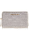 Jet Set Monogram Pattern Card Wallet White - MICHAEL KORS - BALAAN 2