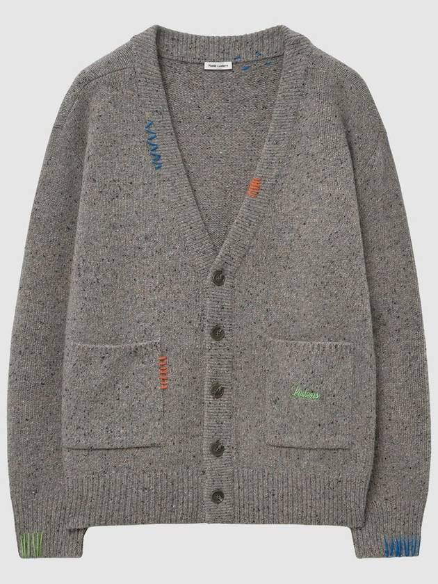 Stitch Point Oversized Cardigan Grey - TABB LUDENS - BALAAN 2