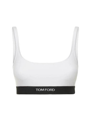 Women's Modal Signature Bra White - TOM FORD - BALAAN 1