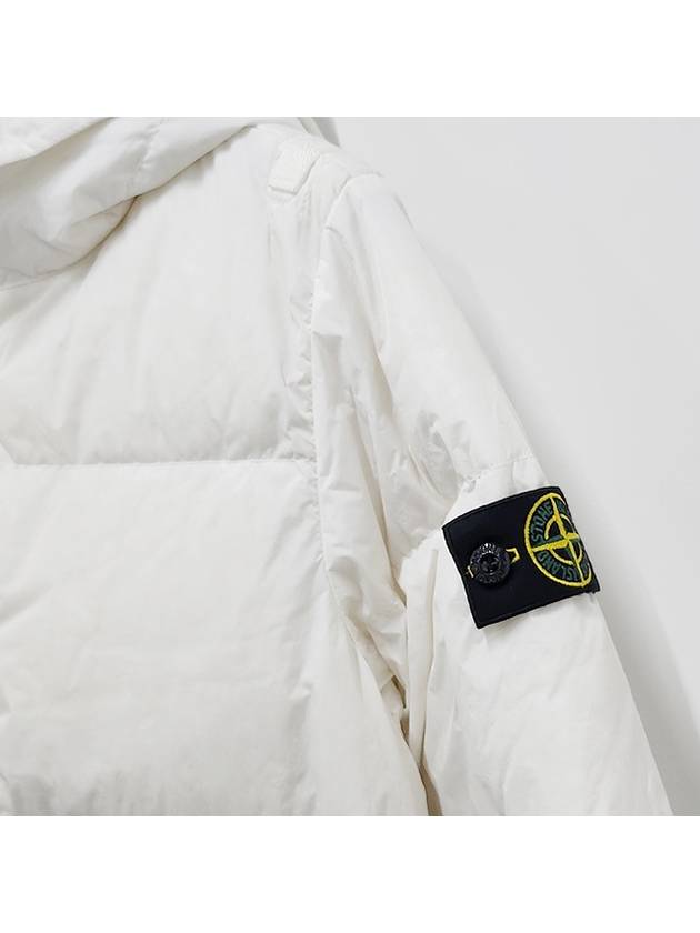 Kids Garment Dyed Crinkle Reps Recycled Nylon Down Padding White - STONE ISLAND - BALAAN 7