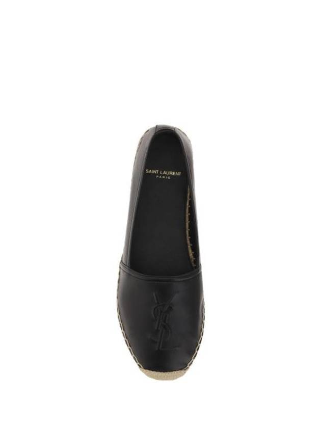 Leather Espadrilles Black - SAINT LAURENT - BALAAN 5