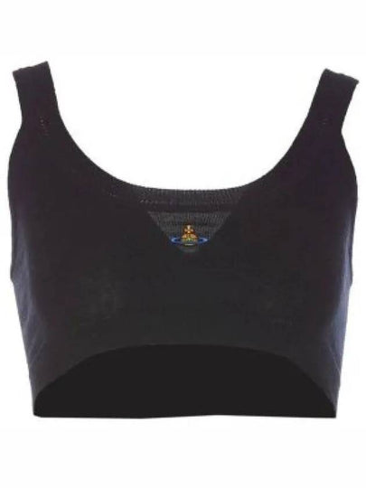 ORB Logo Knit Bra Black - VIVIENNE WESTWOOD - BALAAN 2