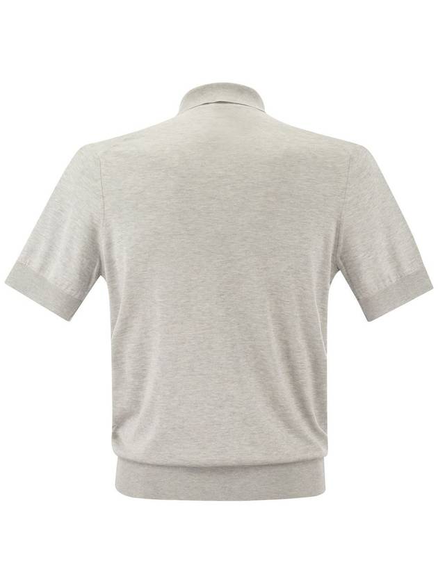 Long Sleeve T-Shirt MSE804805 C1395 LIGHT GRAY - BRUNELLO CUCINELLI - BALAAN 3