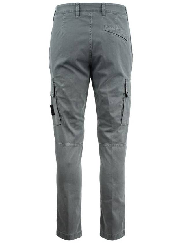 Stone Island Cargo Pants Stretch Broken Twill Organic Cotton 'Old' Effect Gray - STONE ISLAND - BALAAN 2