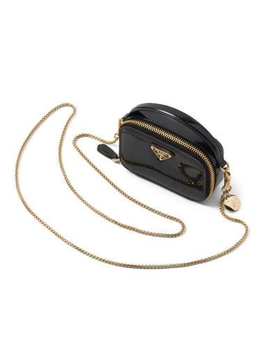 Patent Leather Mini Pouch Black - PRADA - BALAAN 1