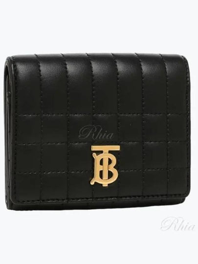 Lola Small Quilted Leather Folding Wallet Black Light Gold - BURBERRY - BALAAN 2