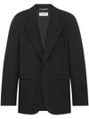 Wool Gabardine Jacket Black - SAINT LAURENT - BALAAN 2