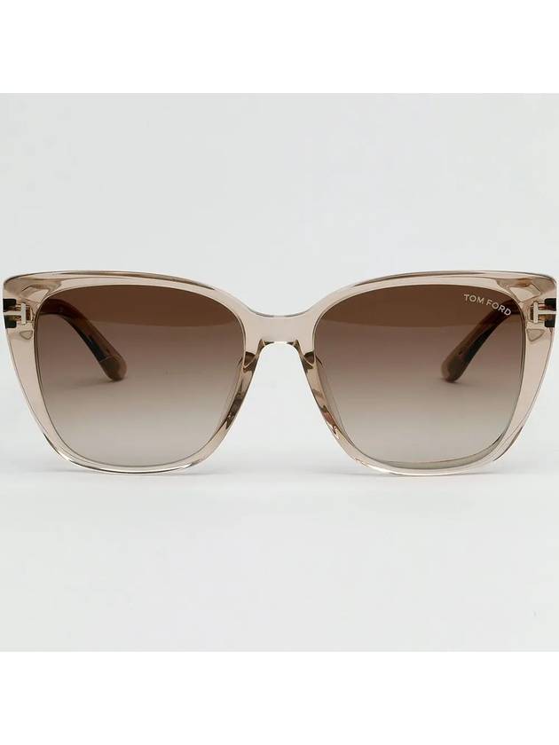 Sunglasses TF973K 45F square horn rim cat eye transparent oversized - TOM FORD - BALAAN 3