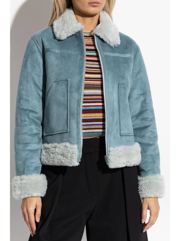 PS Paul Smith Faux Fur Jacket, Women's, Blue - PAUL SMITH - BALAAN 3