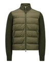 Logo patch zip up hood padded dark green - MONCLER - BALAAN 2