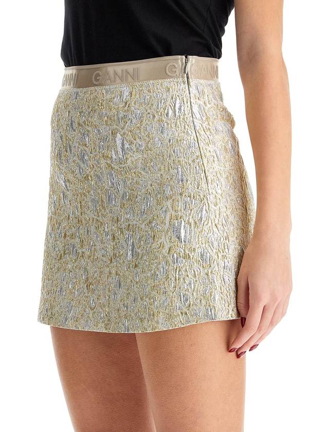 metallic cloquÃ mini skirt - GANNI - BALAAN 4