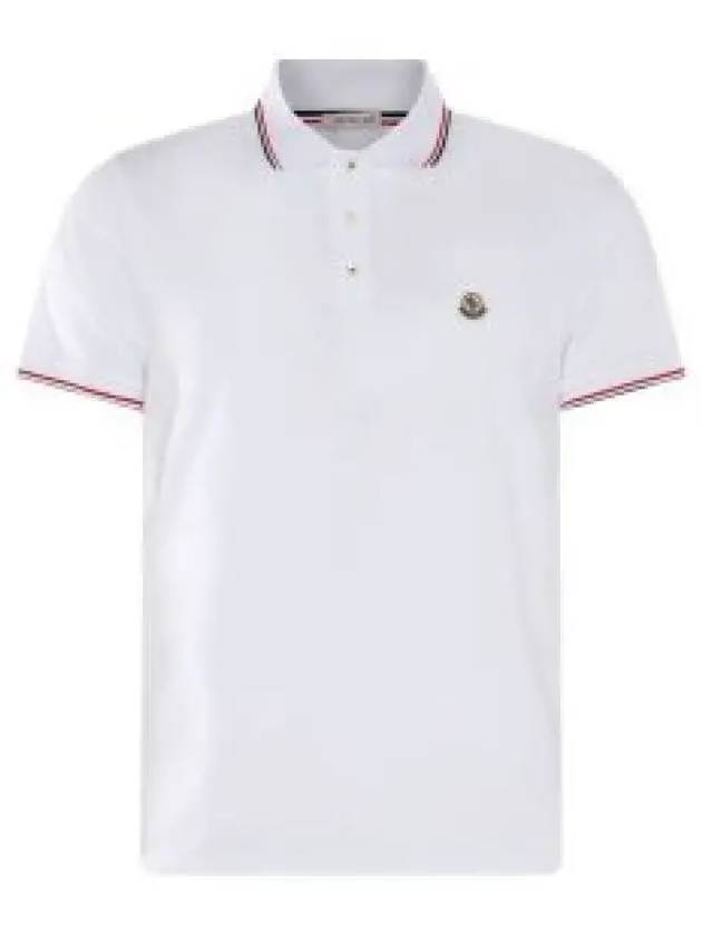 Logo Patch Cotton PK Shirt White - MONCLER - BALAAN 2