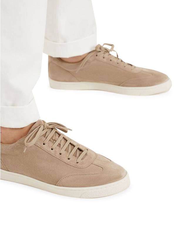 Almond Toe Leather Low Top Sneakers Sand Beige - BRUNELLO CUCINELLI - BALAAN 5