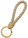 Intrecciato Lambskin Key Holder Taupe - BOTTEGA VENETA - BALAAN 3