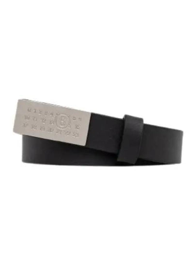 Logo Buckle Leather Belt Black - MAISON MARGIELA - BALAAN 2