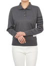 Double Face 4 Bar Polo Knit Top Dark Grey - THOM BROWNE - BALAAN 9