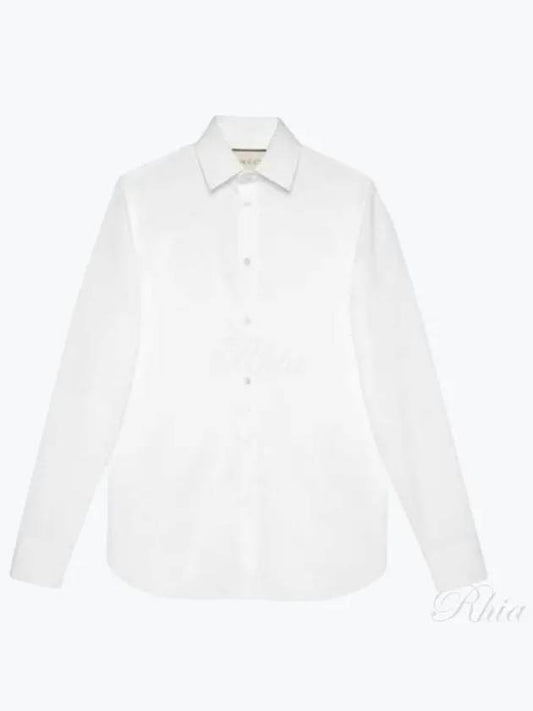 Classic Cotton Long Sleeve Shirt White - GUCCI - BALAAN 2