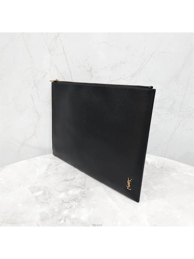 Lux You Monogram leather clutch bag 607782 - SAINT LAURENT - BALAAN 2