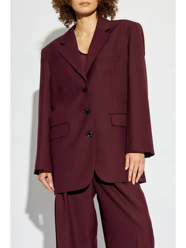 Anine Bing Blazer Sara, Women's, Burgundy - ANINE BING - BALAAN 3