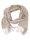 Wsdalia Embroidered Logo Cashmere Scarf Beige - MAX MARA - BALAAN 2