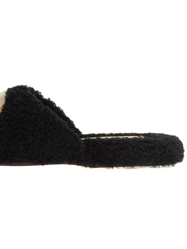 Interlocking G Wool Slide Slippers Black - GUCCI - BALAAN.