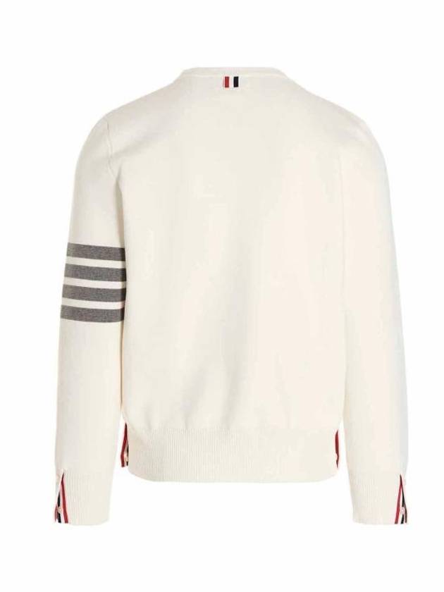 4 Bar Armband Milano Stitch Knit Top White - THOM BROWNE - BALAAN 3