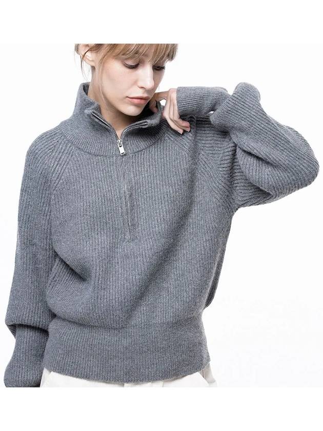 Four Woman Women s Soft Hazy Half Zip up Knit Gray W243TP05GR - CHANCE'S NOI - BALAAN 7