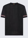 Striped Detail Crew Neck Cotton Short Sleeve T-Shirt Navy - THOM BROWNE - BALAAN 3