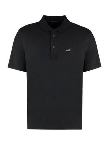 1020 Jersey Polo Shirt Black - CP COMPANY - BALAAN 1