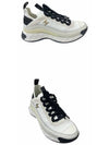 Mixed Fibers Velvet Calfskin Low Top Sneakers Ivory - CHANEL - BALAAN 5