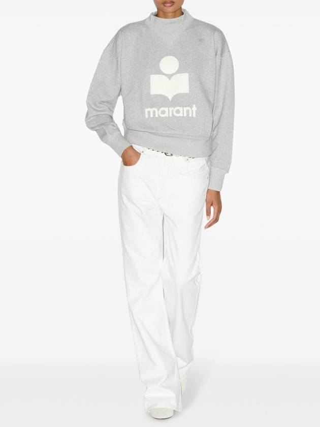 Moby Logo Print Sweatshirt Grey - ISABEL MARANT ETOILE - BALAAN 5