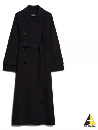 Hester Virgin Wool Trench Coat Black - MAX MARA - BALAAN 2