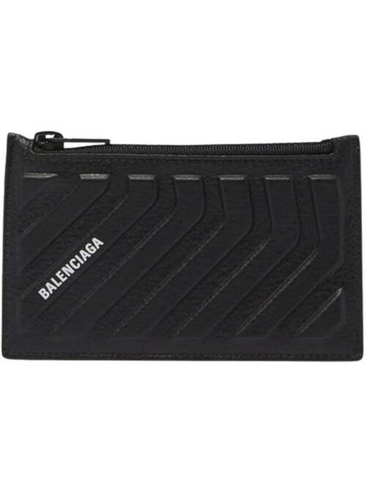 Logo Car Zipper Card Wallet Black - BALENCIAGA - BALAAN 1