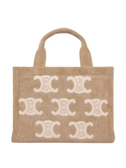 Cabas Thais Triomphe All-Over Textile Small Tote Bag Beige - CELINE - BALAAN 2