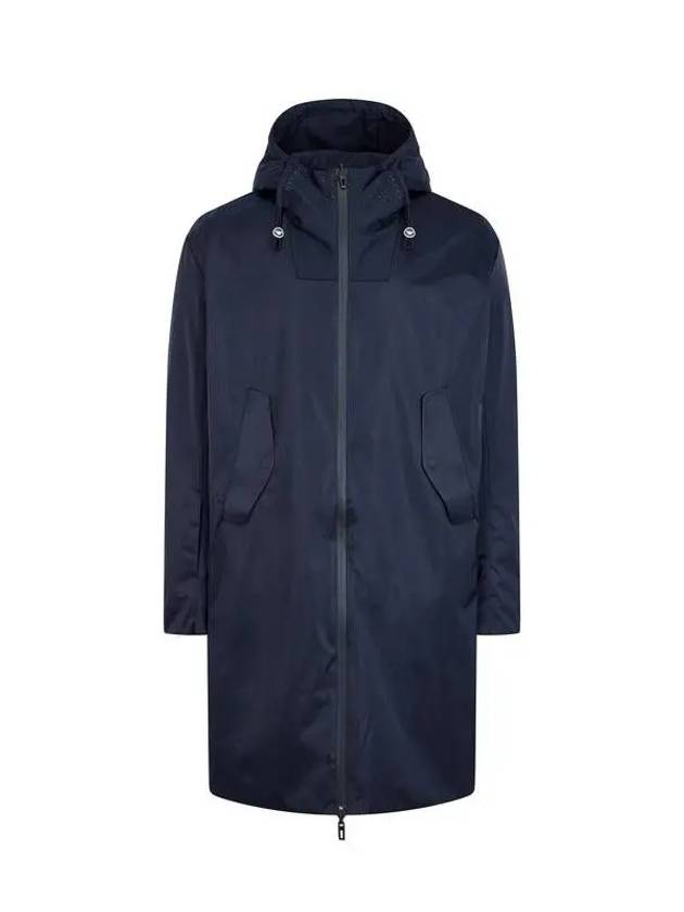 Men s Reversible Hooded Zip up Coat Navy 270045 - EMPORIO ARMANI - BALAAN 1