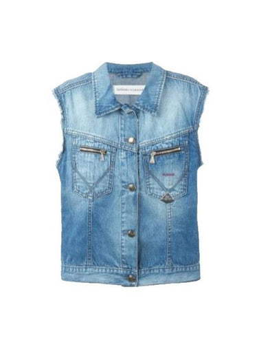 P.A.R.O.S.H. P.A.R.O.S.H. Sleveless Denim Gilet - P.A.R.O.S.H. - BALAAN 1