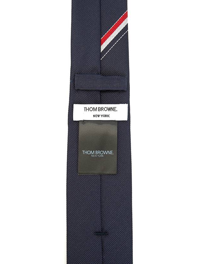 Anchor Jacquard Classic Silk Tie Navy - THOM BROWNE - BALAAN 9