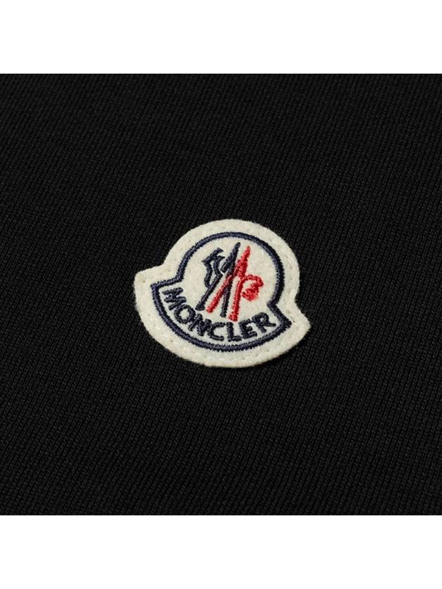 Men's Logo Patch Sweatshirt Black - MONCLER - BALAAN 6