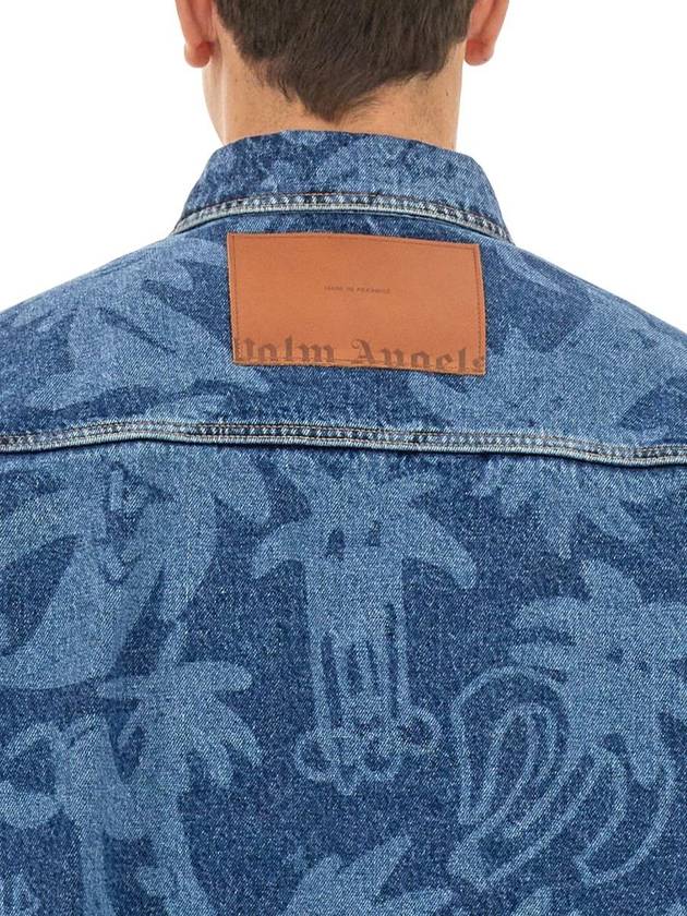 23 fw Denim Shirt WITH All-over PALMITY Print PMYD020E23DEN0014540 B0650471941 - PALM ANGELS - BALAAN 5