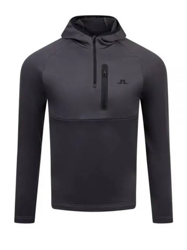 Men's Adam Quarter Zip Hoodie Grey - J.LINDEBERG - BALAAN 2