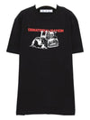 Men's Bulldozer Logo Short Sleeve T-Shirt Black - OFF WHITE - BALAAN 2